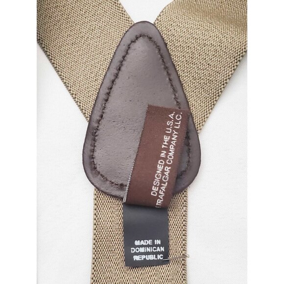 Trafalgar Mens Classic Convertible Stretch Brace Braces Olive Green / Khaki NWOT - Picture 5 of 8